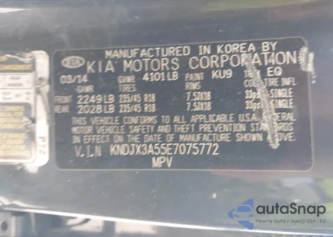 2014 Kia Soul ! from USA, damaged, VIN KNDJX3A55E7075772